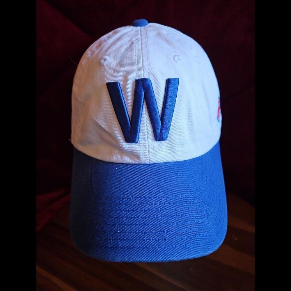 Chicago Cubs American Needle White W Winner Flag Hat Cap Cooperstown Collection